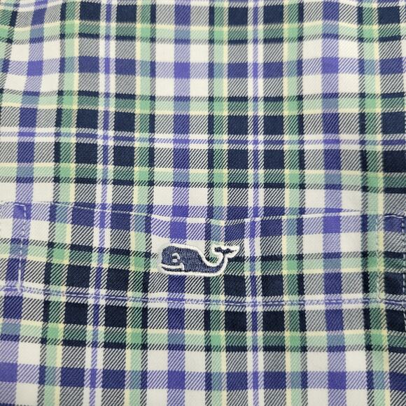 Vineyard Vine Men's Button Front Green Plaid Tucker Shirt Size M 62223-0292 - Picture 7 of 8